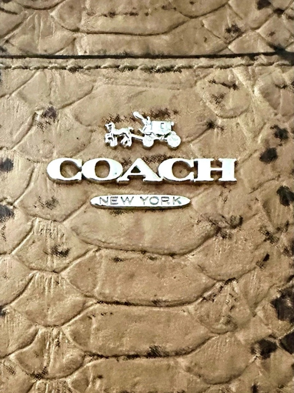 Coach Minetta Python Embossed Crossbody F35271 - Picture 14 of 16